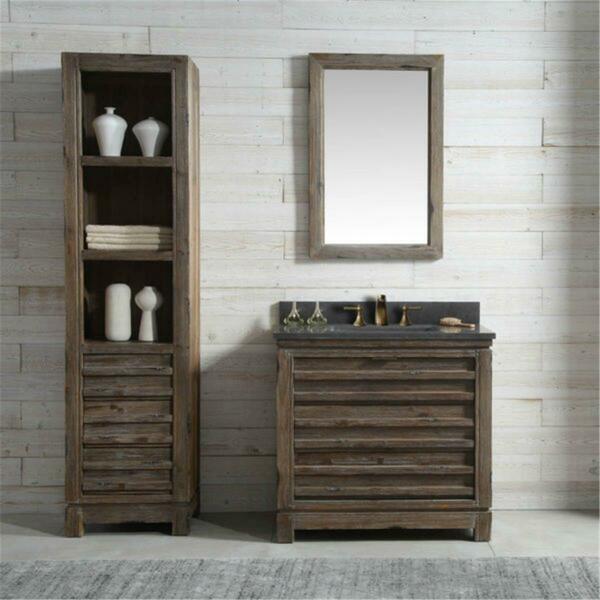 Legion Furniture 34.1 X 22 X 36 In. Brown Wood Sink Vanity Match With Marble Top - No Faucet WH8436